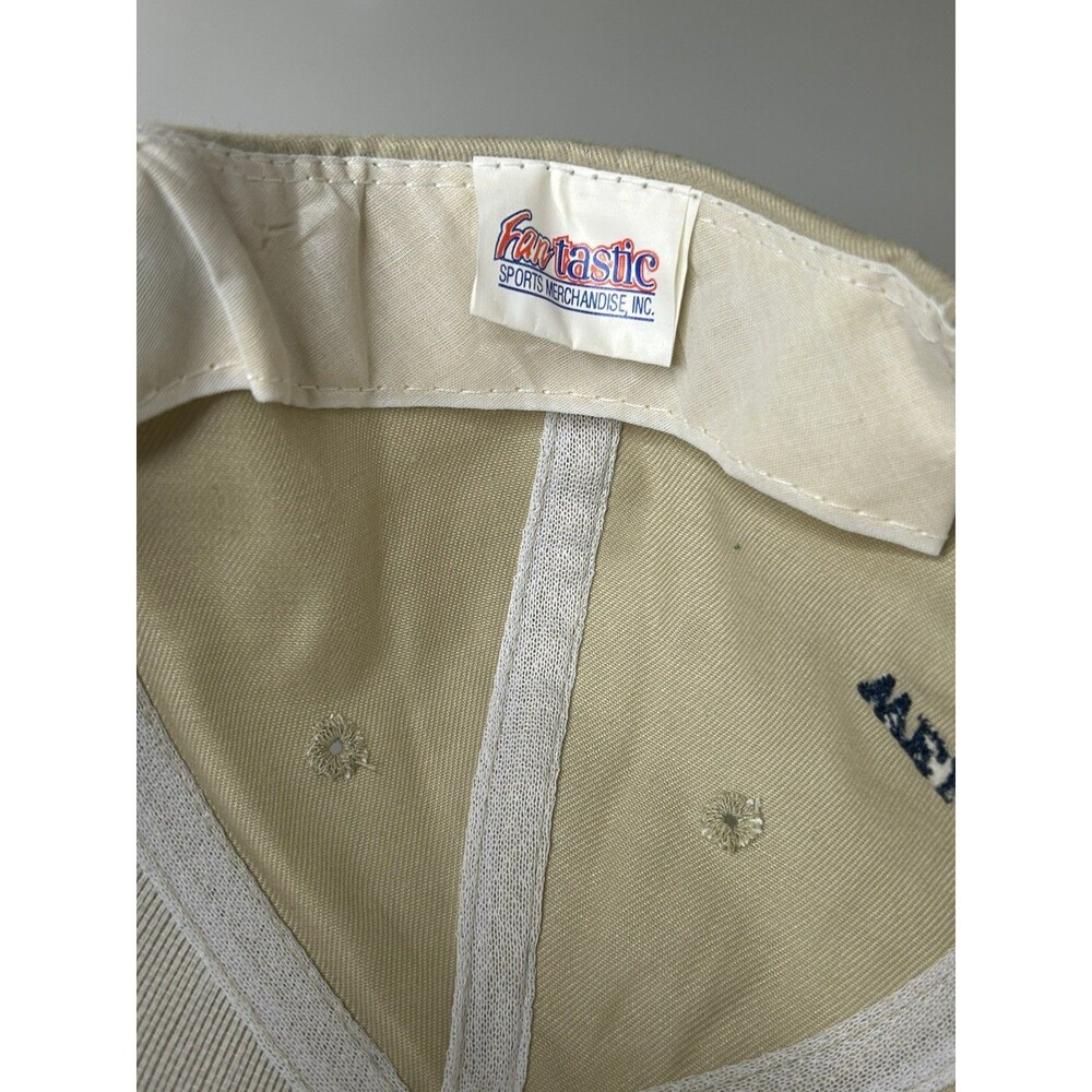 Vtg 90s San Diego Padres Hat Snapback Cream Beige Two Tone Wells Fargo Promo MLB - Picture 8 of 8